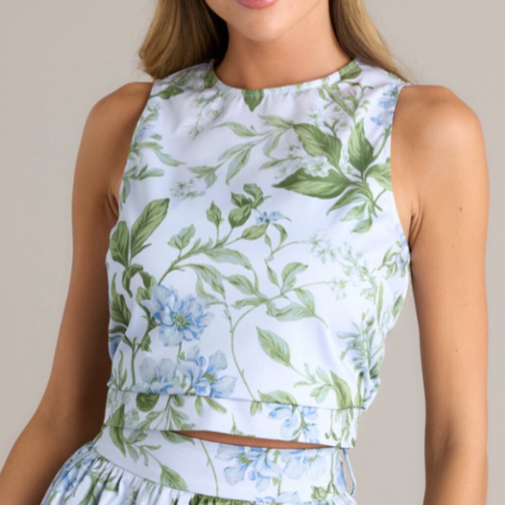 NEW Prosperina Simone Top – Blue Lilacs Botanical